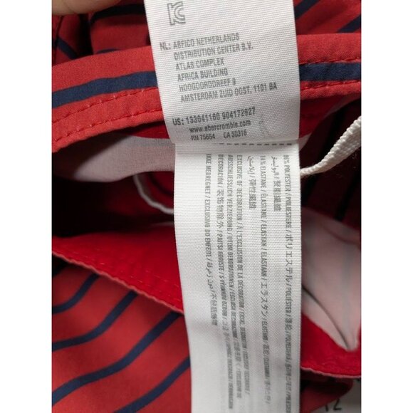 Abercrombie & Fitch Board Shorts Men Size 34 Striped Trunks Beach Sailor Retro - Picture 11 of 12